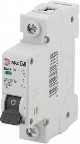 Выключатель автоматический Эра ВА47-29 1п 40А C 4,5кА картинка